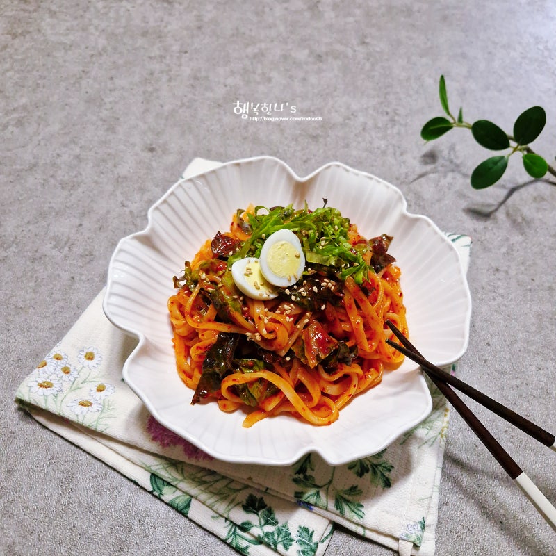 칼국수 비빔면 레시피 비빔 칼국수 양념장 만들기 칼국수면 활용요리