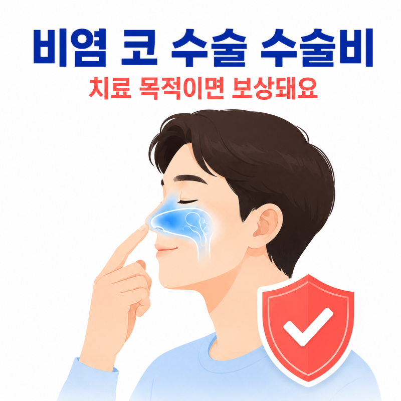 비염 코 수술, 수술비 보험금 받을 수 있을까요?