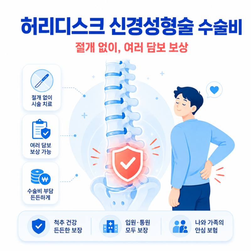허리디스크 신경성형술, 보험금 받을 수 있을까요?