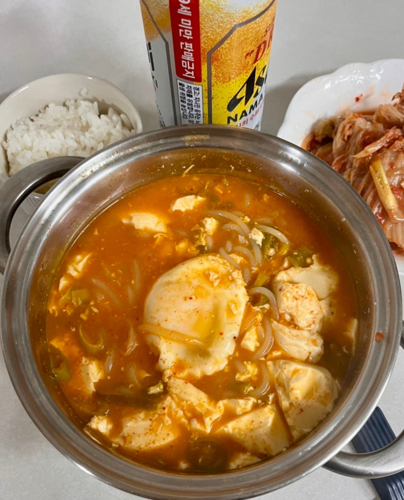 쫄면순두부 레시피, 모꼬지에 순쫄 버전
