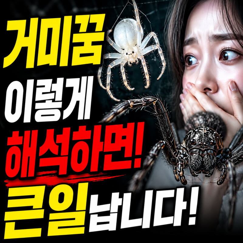 거미꿈 해몽 흰색 검은 거미 태몽일까 뜻밖의 반전 의미