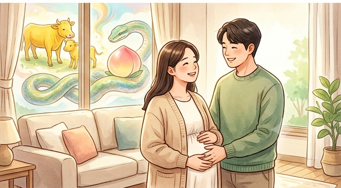 태몽 해몽 / 황금송아지, 비단구렁이, 복숭아 태몽 / 아빠와 친구가 꿔준 태몽 이야기 / 쌍둥....