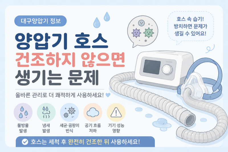 대구양압기, 호스를 제대로 말리지 않으면 생기는 문제는?