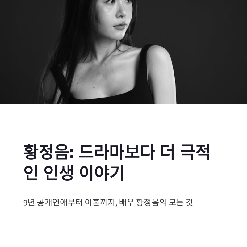 황정음 리즈 시절부터 이혼까지 화제였던 9년 공개연애와 인생 이야기