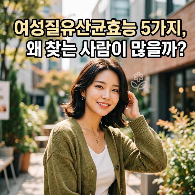 여성질유산균효과 5가지, 왜 찾는 사람이 많을까?
