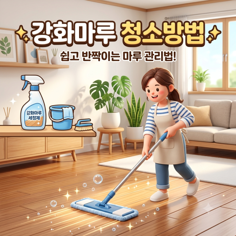 강화마루 청소방법, 이렇게 닦으면 들뜸·변색 생겨요