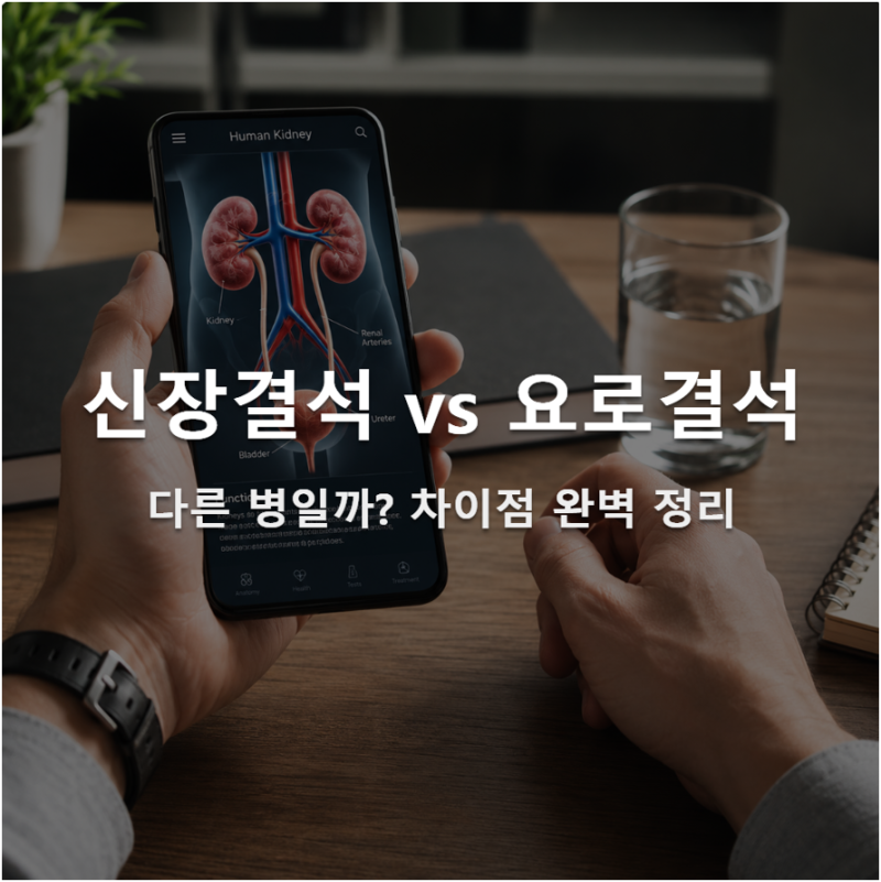 신장결석과 요로결석의 차이점이 궁금해요? (건강검진 콩팥결석, 요관결석 자연배출 기준)
