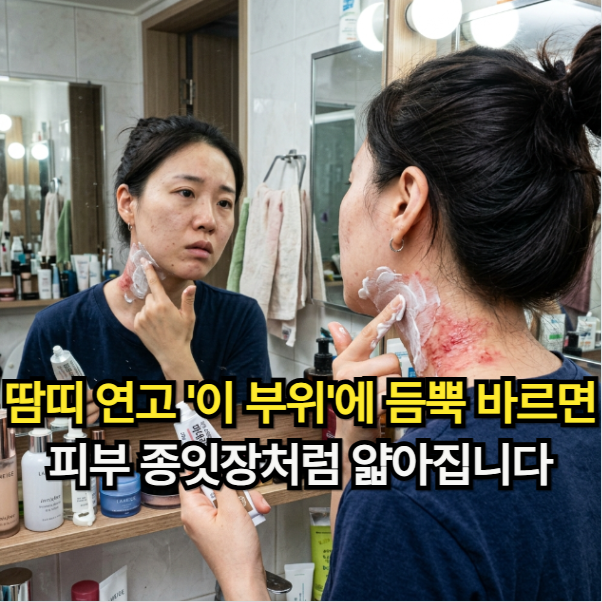 듬뿍 발랐다 피부 얇아집니다! 성인 땀띠 연고 스테로이드 부작용