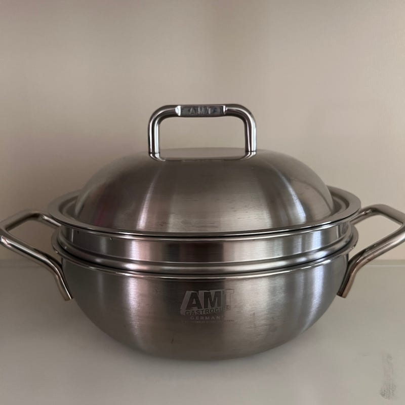 AMT냄비 찜기 샤프 316Ti 통5중 스텐 인덕션찜기 멀티쿠커 찜솥 28cm 1년 사용 솔직 후기