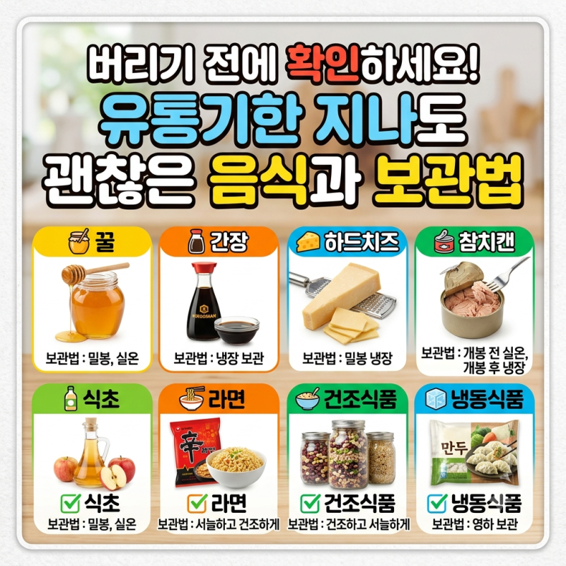 유통기한 지난 음식 먹어도 될까? 의외로 괜찮은 식품 8가지