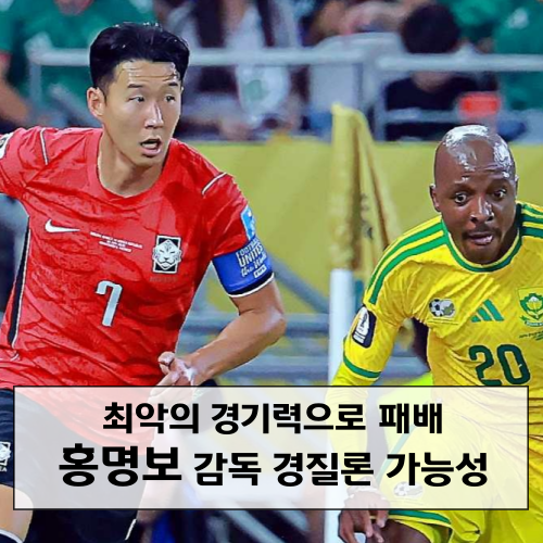 <b>남아공</b> 상대로 전술도 공격도 없었다, 끓어오르는 <b>홍명보</b> 경질론