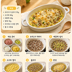 아기 유아식 오리고기 효능 식재료 궁합 부작용 추천 레시피 무염 가능