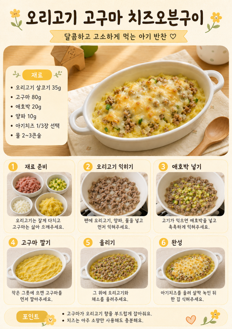 아기 유아식 오리고기 효능 식재료 궁합 부작용 추천 레시피 무염 가능