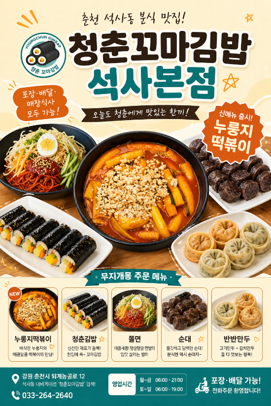청춘꼬마김밥 춘천강남점 사진 2