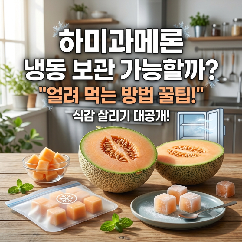 하미과메론 냉동 보관 가능할까? 얼려 먹는 방법