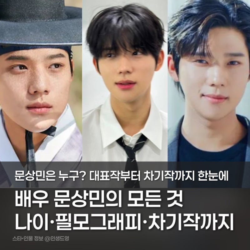 문상민 필모그래피 총정리｜슈룹 성남대군부터 은애하는 도적님아·파반느까지, 차세대 남....