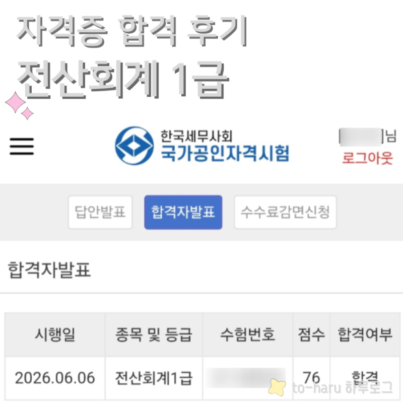 노베이스로 얼마나 걸릴까? 전산회계1급 합격 후기 (시험일정, 교재 추천, 공부방법, 합격팁, ....
