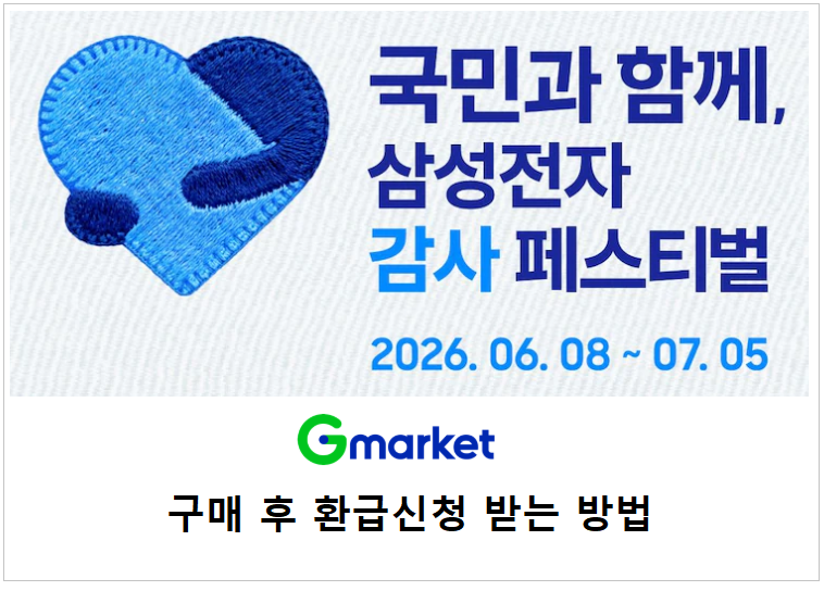 [2026] 삼성전자 가전 온누리 환급 신청 방법 가이드 (G마켓 구매편)