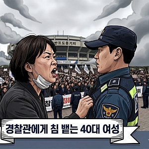 잠실개표소 시위 중 경찰관 침 뱉은 40대 여성 구속, 공무집행방해 처벌 수위는?