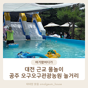 대전근교 물놀이 공주 오구오구관광농원 놀거리 바베큐