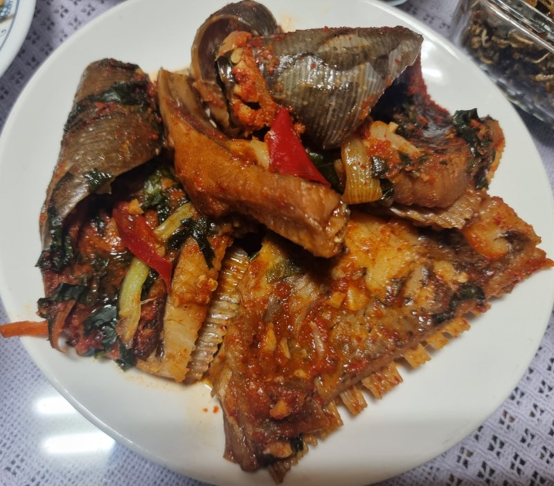 반건조가오리로 만든 가오리조림 레시피, 저녁반찬으로 만족해요