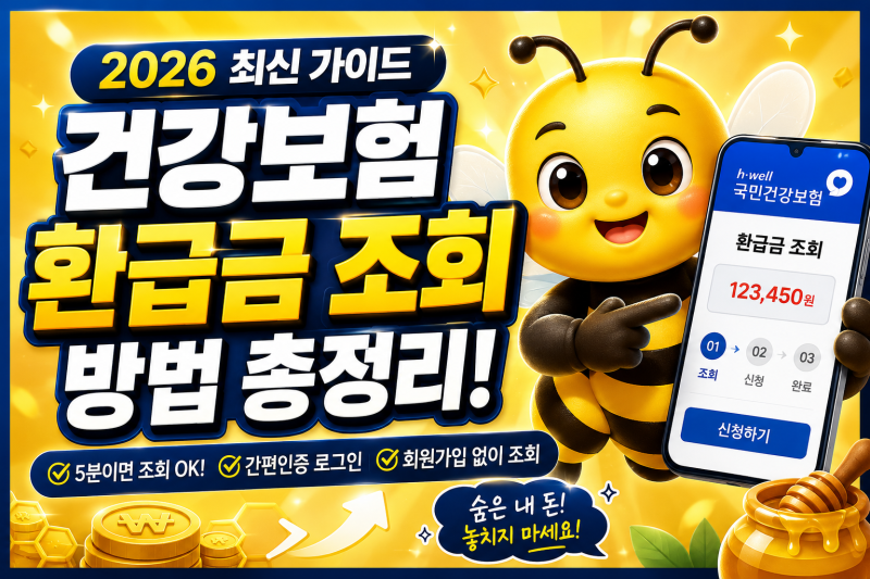 2026 건강보험 환급금 조회 방법 본인부담상한제 병원비 환급 대상 확인하세요