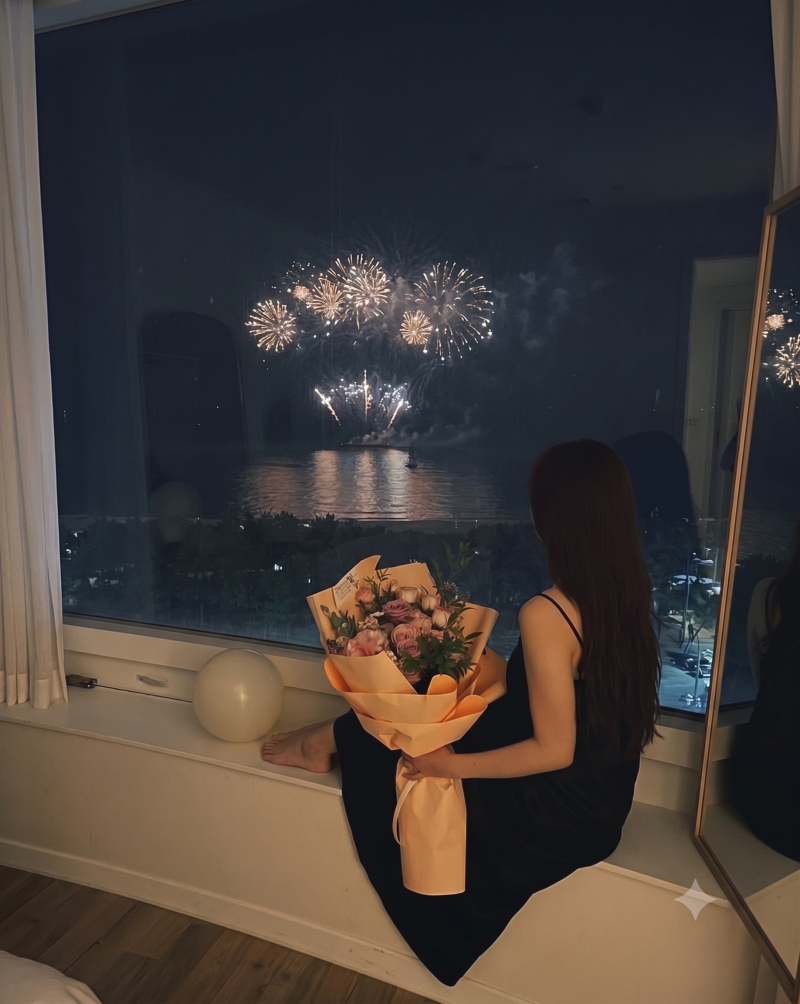 해운대 바다 보며 여유롭게 보낸 썸데이 부산불꽃놀이숙소