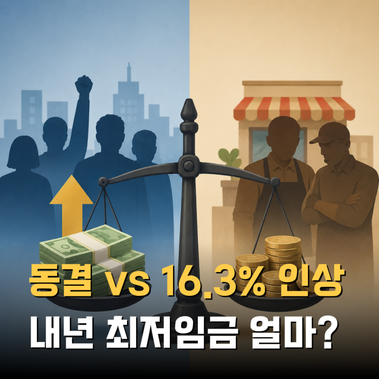 “동결이냐 16.3% 인상이냐” <b>내년 최저임금</b> 결국 얼마가 될까?