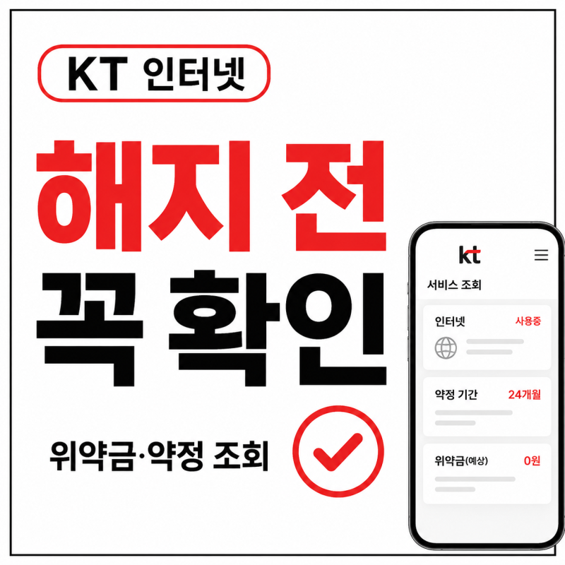 KT 인터넷 해지 방법, 위약금 확인과 약정기간 조회 기준 정리