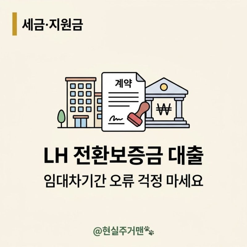 "LH 전환보증금 대출 총정리ㅣ임대차기간 오류, 걱정 마세요"