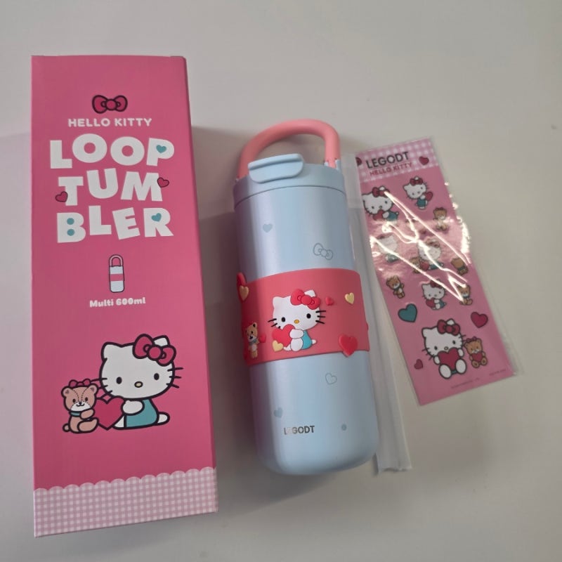 레고트 X 헬로키티 콜라보 루프텀블러 600ml 내돈내산