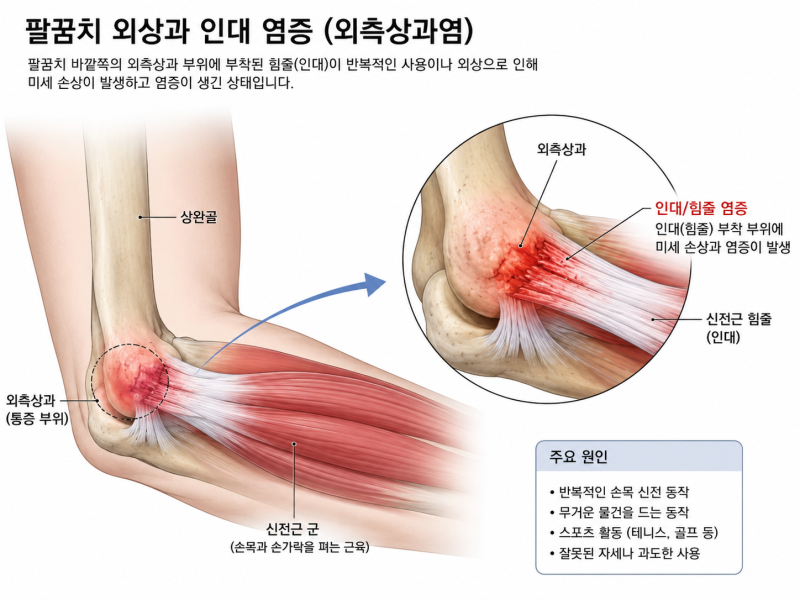 테니스엘보 치료, 팔꿈치 바깥쪽 통증에 침, 약침이 효과 있을까요?