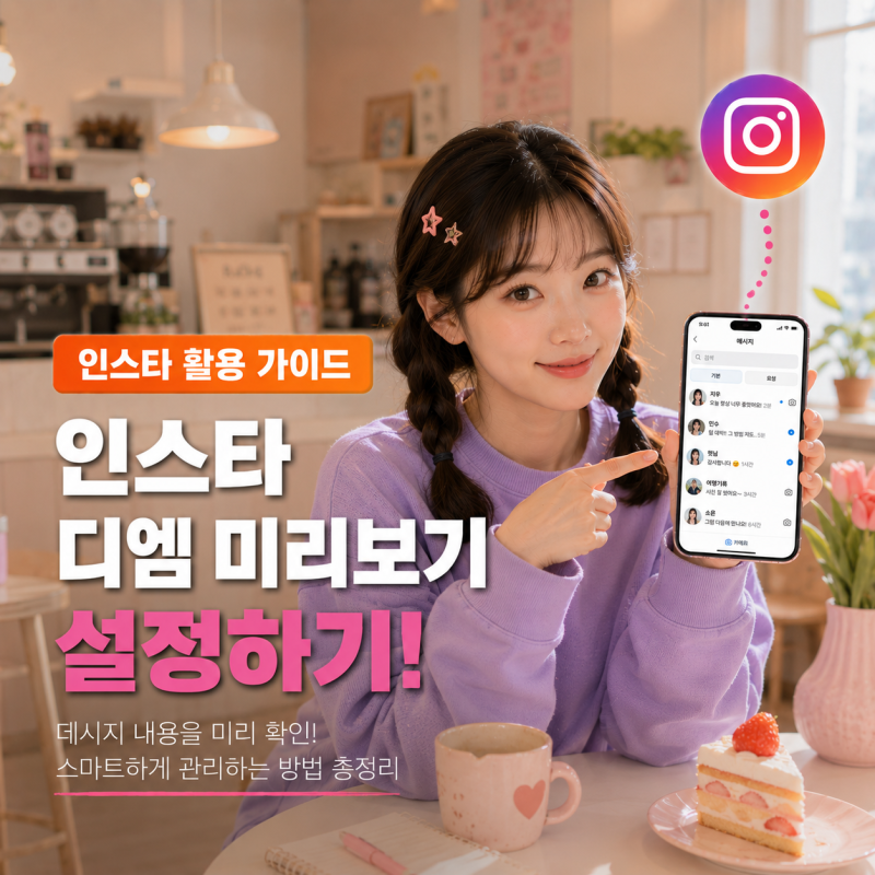 인스타 디엠 미리보기 확인, 읽지 않고 인스타그램 메시지 보는 방법