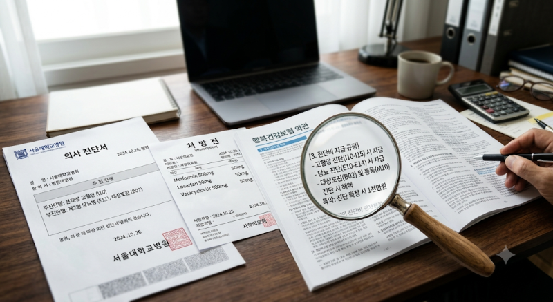 고혈압·당뇨·대상포진·통풍 진단비 100% 수령 실무 가이드