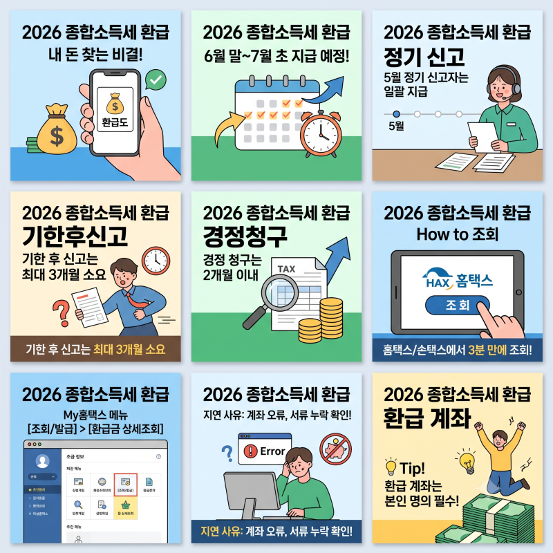 2026 종합소득세 환급일 조회 방법, 3분 만에 내 돈 찾는 비결 (+ 신청 유형별 지급일)