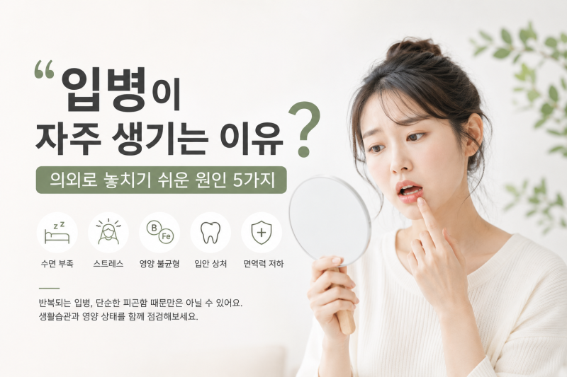 입병이 자주 생기는 이유 : 의외로 놓치기 쉬운 원인 5가지