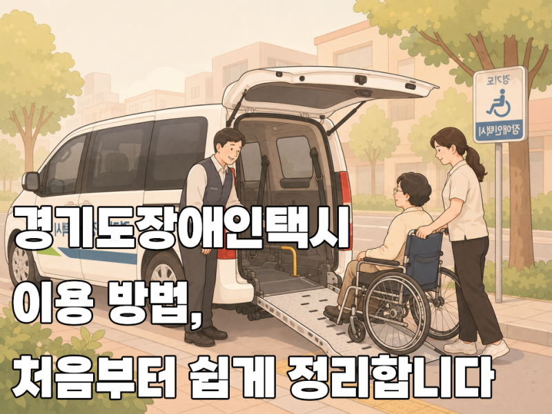 경기도장애인택시 이용 방법, 처음부터 쉽게 정리했습니다