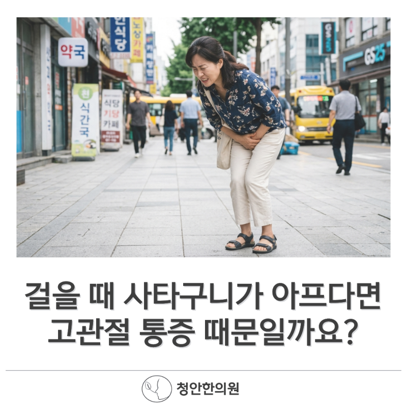 강남 한의원, 걸을 때 사타구니가 아프다면 고관절 통증 때문일까요