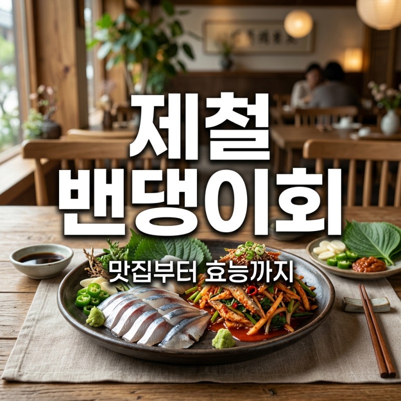 밴댕이회 제철 맛집 추천 및 효능 완벽 정리