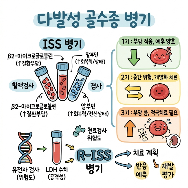 다발성 골수종 병기 총정리｜ISS 병기 기준과 예후 차이 이해