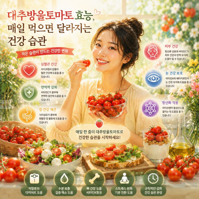 대추방울토마토 효능, 매일 먹으면 달라지는 건강 습관