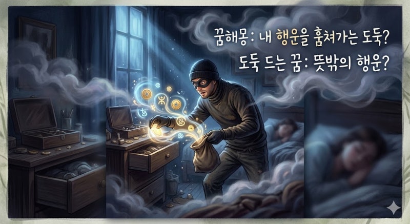[꿈해몽] 집에 도둑 드는 꿈, 강도 들어오는 꿈 총정리! 물건 훔쳐가는 꿈, 도둑 잡는 꿈 상황....