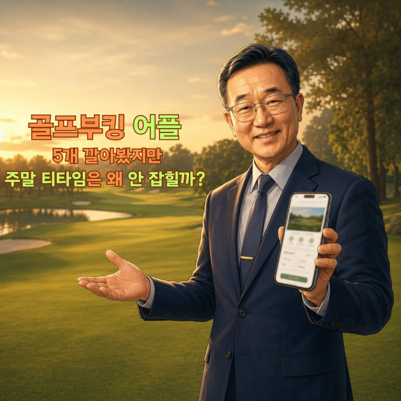 골프부킹 어플(앱) 5개 깔아봤지만 주말 티타임은 왜 안 잡힐까?