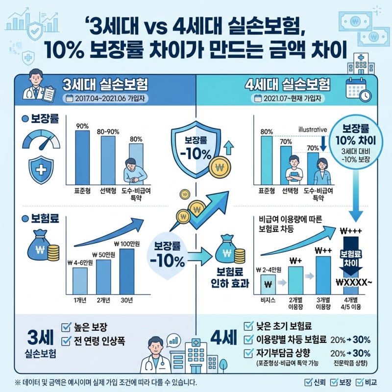 4세대 실손의료비, 3세대와 결정적 차이점 3가지 (feat. 비급여 청구)
