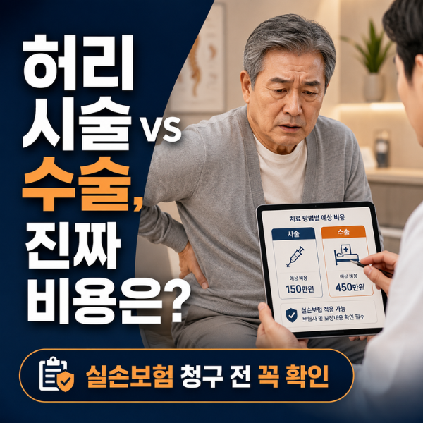 허리 아파 병원 갔더니 "수백만 원"… 시술·수술 진짜 비용과 실손보험, 이것 모르면 그냥 손....