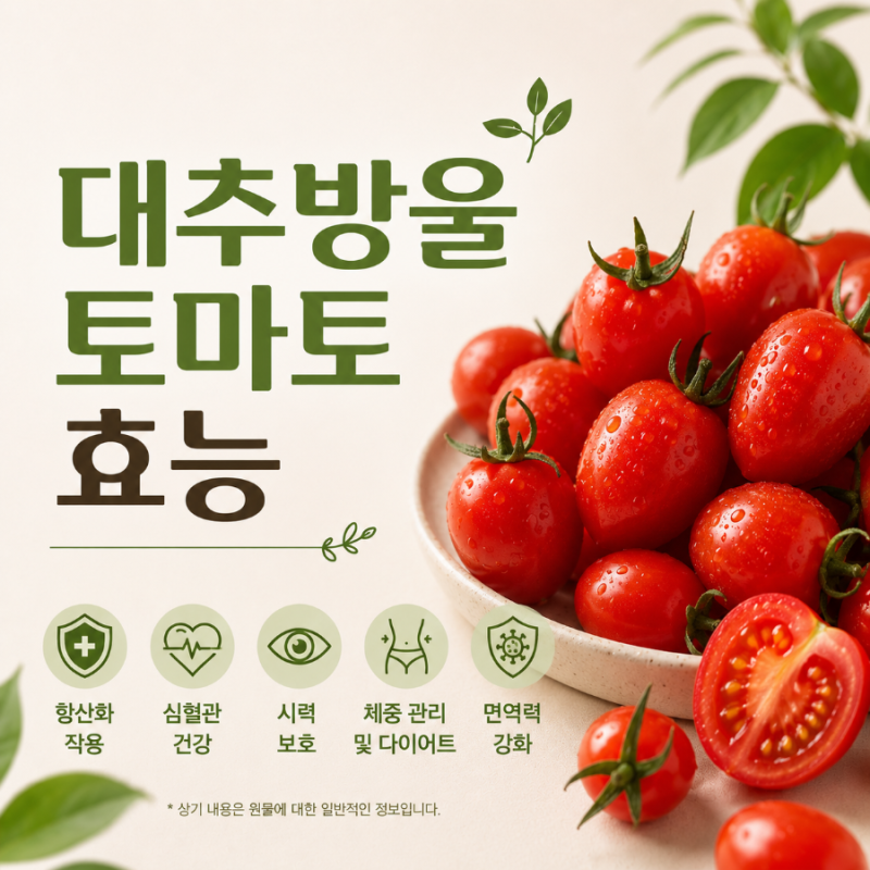 대추방울토마토효능, 달기만 한 줄 알았는데 놀라웠습니다