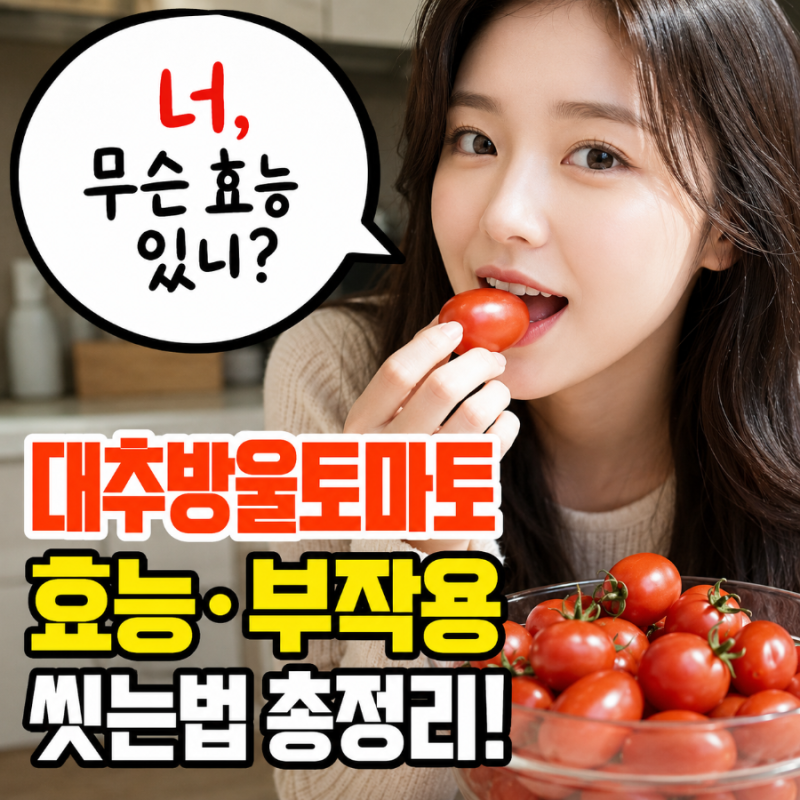 대추방울토마토 효능 및 부작용 씻는법 먹는법 보관법 총정리
