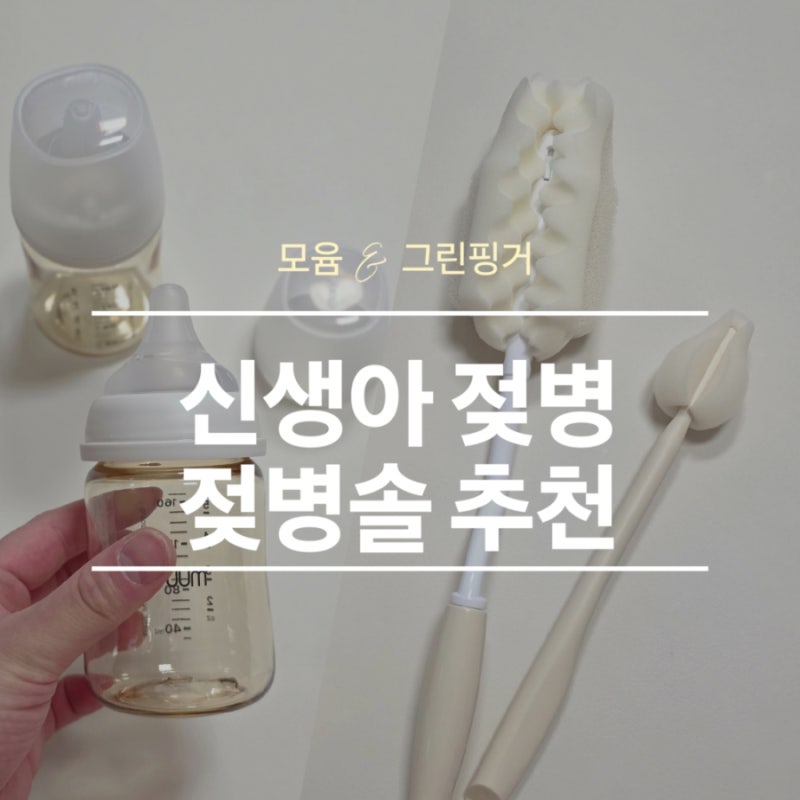모윰 PPSU 젖병 170ml 신생아 젖병 추천 & 그린핑거 베베그로우 젖병솔 후기