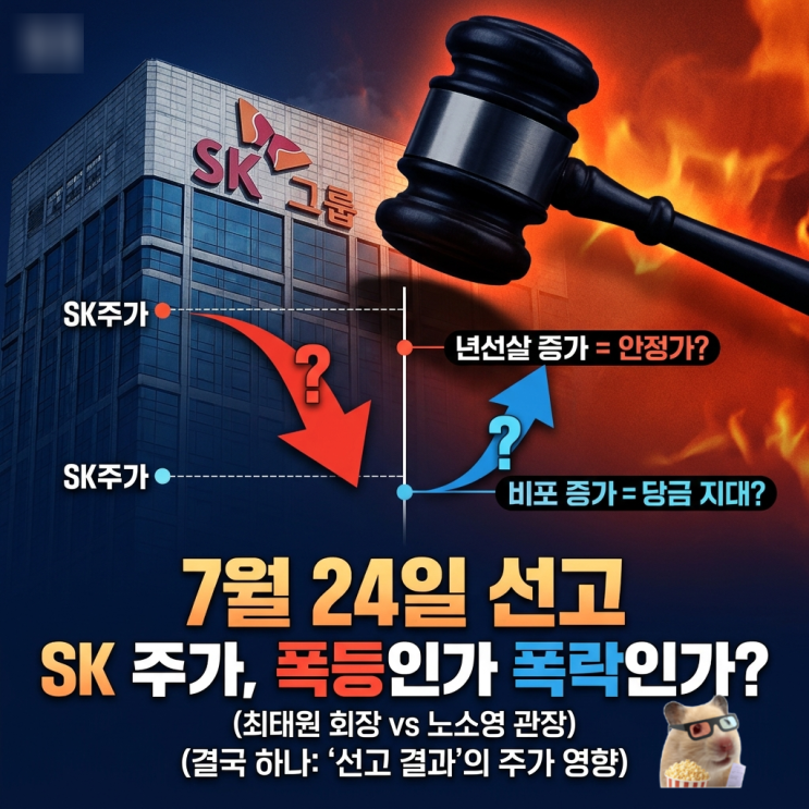 SK 주가, <b>최태원 노소영 선고</b> 결과에 따라 오를까 내릴까