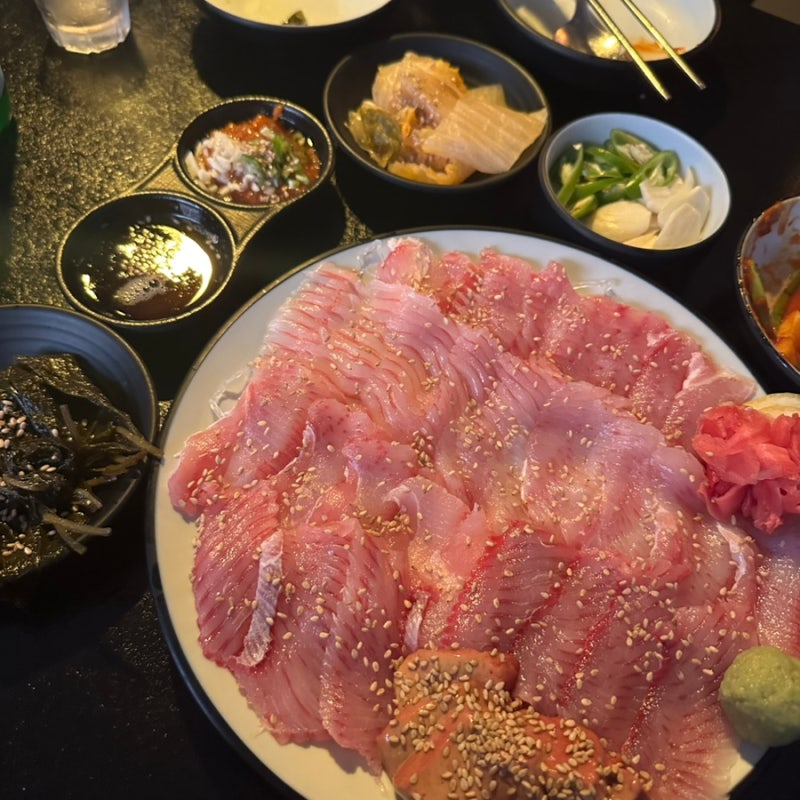 광주 남구 봉선동 해산물 전문 술집 추천 먹물군단 황가오리회/황가오리애 내돈내산 후기